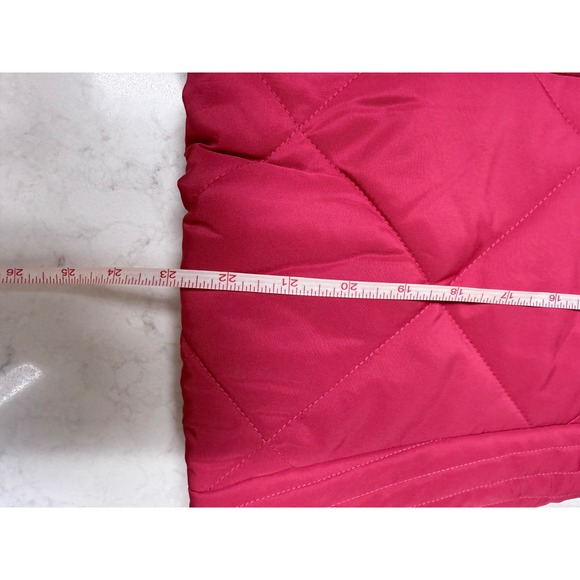 NY and Company Quilted Puffer Vest Magenta Pink Full Zip Pockets Women's Small - Picture 8 of 10